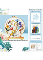 Wild Flora - Flowers Embroidery Kit - Beginner Friendly