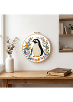 Wanderlust Wings - Garden Penguin Cross Stitch Kit - Beginner Friendly