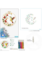 Floral Serenade - Hummingbird and Lily Embroidery Kit - Beginner Friendly