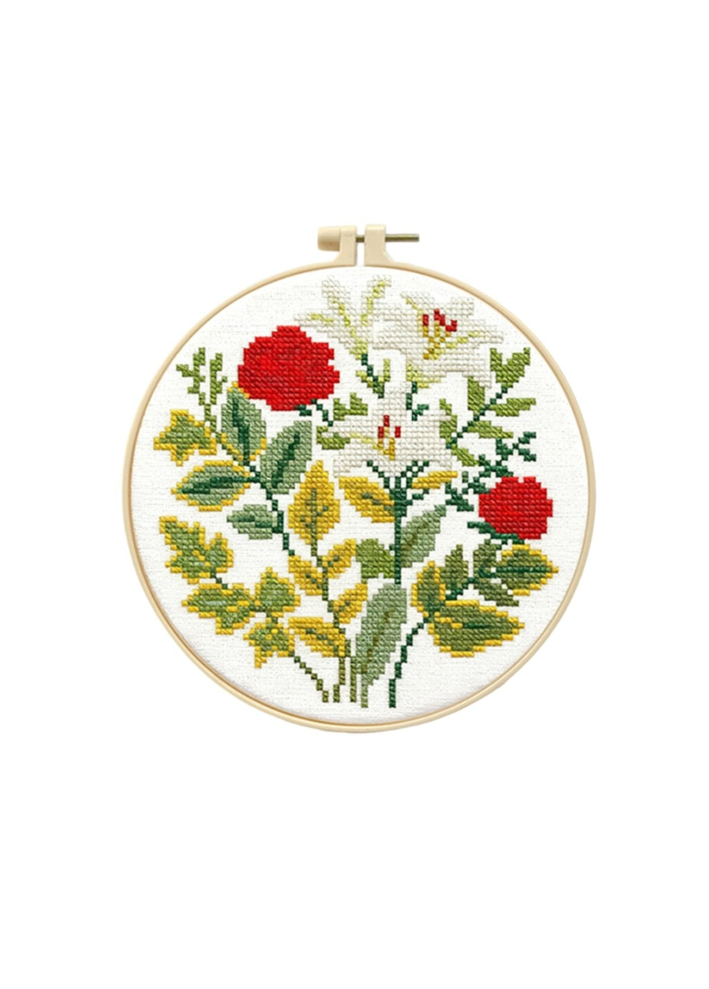 Sense and Sensibility - Roses and Lilies Cross Stitch Kit - Beginner Friendly