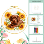 Gentle Gaze of the Labrador - DIY Embroidery Kit Detail 5