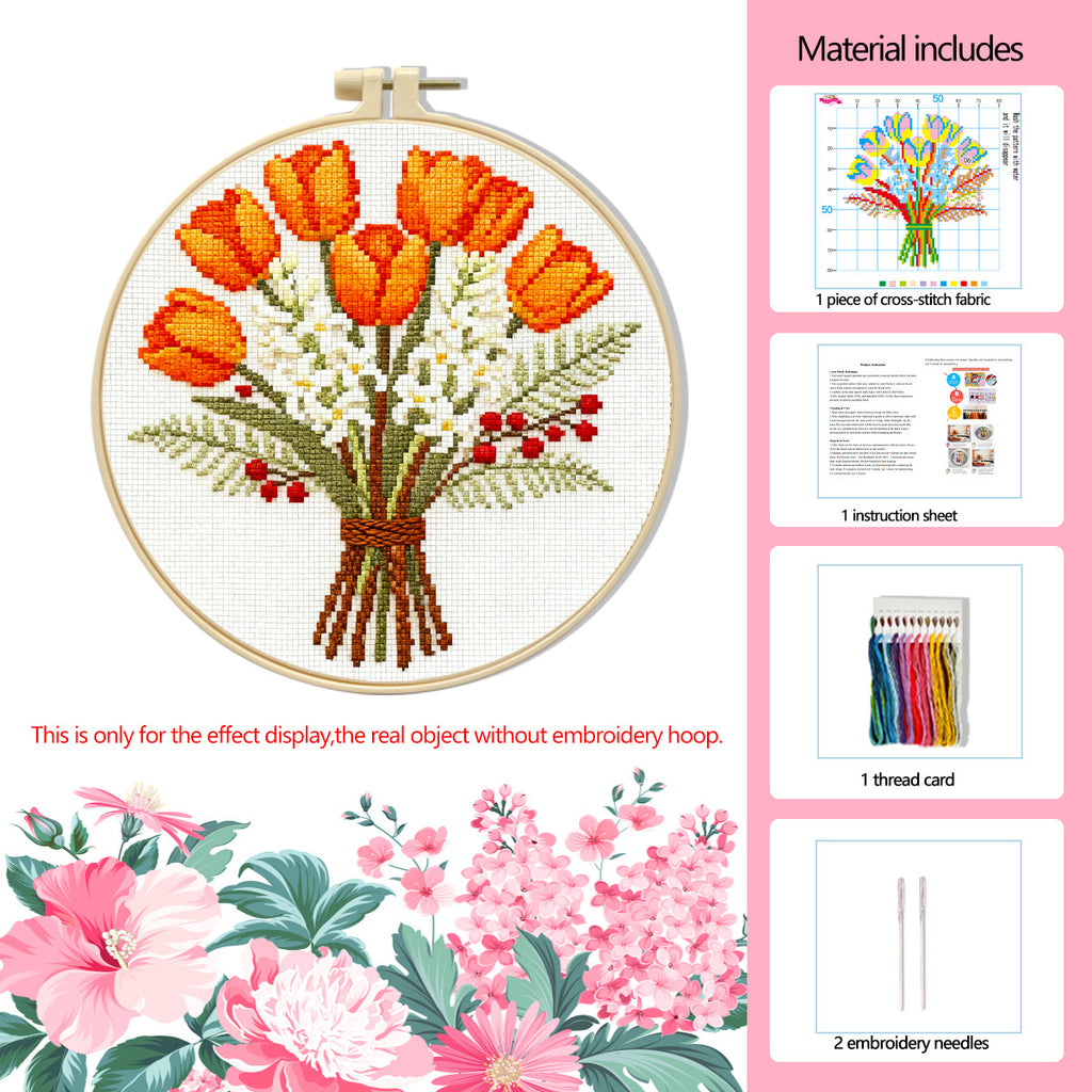 Dutch Reverie - Tulip Cross Stitch Kit - Beginner Friendly