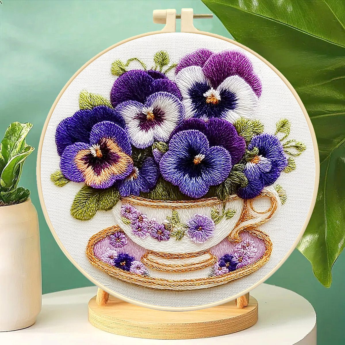 Pansy Reverie - DIY Embroidery Kit