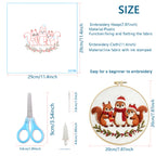 跨境新品Christmas Embroidery KIT圣诞松鼠刺绣套件英文针法说明