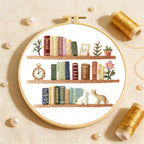 Bookshelf Botanicals - DIY Embroidery Kit Detail 1