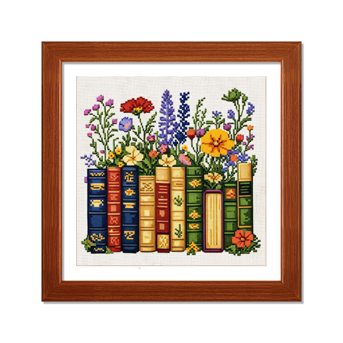 Floral Book Whispers - DIY Cross Stitch Kit Detail 4
