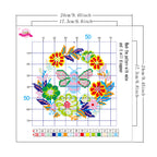 Golden Nectar Wreath - DIY Cross Stitch Kit