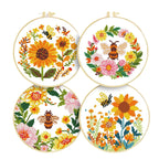 Golden Nectar Wreath - DIY Cross Stitch Kit