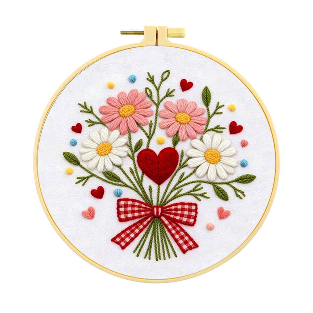 Whispers of Blossom Bouquet - DIY Embroidery Kit Detail 4