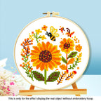Honeyed Solace - Bee and Wreath Cross Stitch Kit - Beginner Friendly