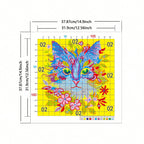 Prismatic Cat Portrait - DIY Cross Stitch Kit Detail 3