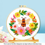 Golden Nectar Wreath - DIY Cross Stitch Kit