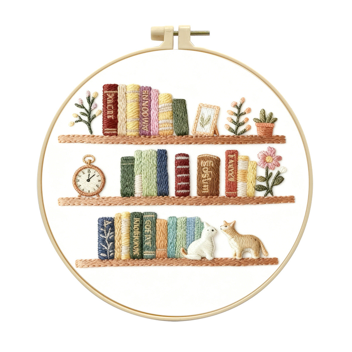 Bookshelf Botanicals - DIY Embroidery Kit Detail 4