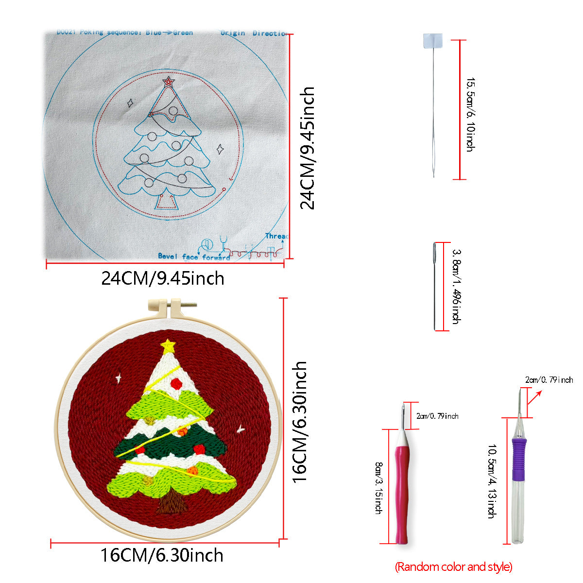 跨境Christmas圣诞节系列新款 儿童手工diy套件戳戳绣杯垫材料包