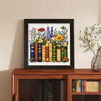 Floral Book Whispers - DIY Cross Stitch Kit Detail 1