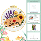 Stitched Sentiments Heart Envelope - DIY Embroidery Kit Detail 5