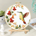 Nectar Bloom: Hummingbird & Lily of the Valley - DIY Embroidery Kit