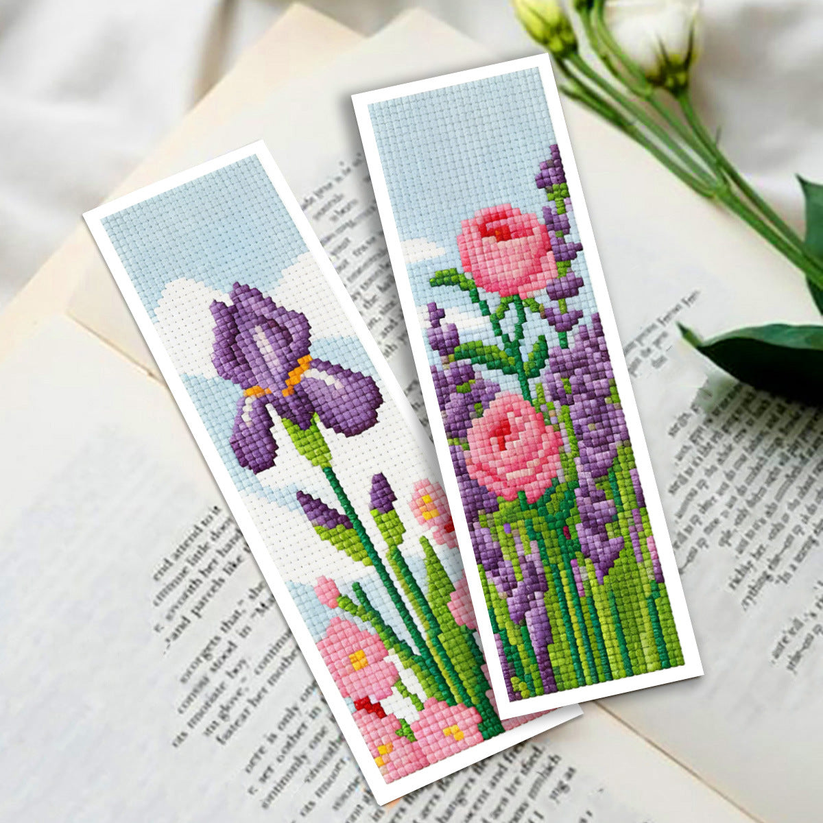 Botanical Reverie Bookmark - DIY Cross Stitch Kit Detail 1